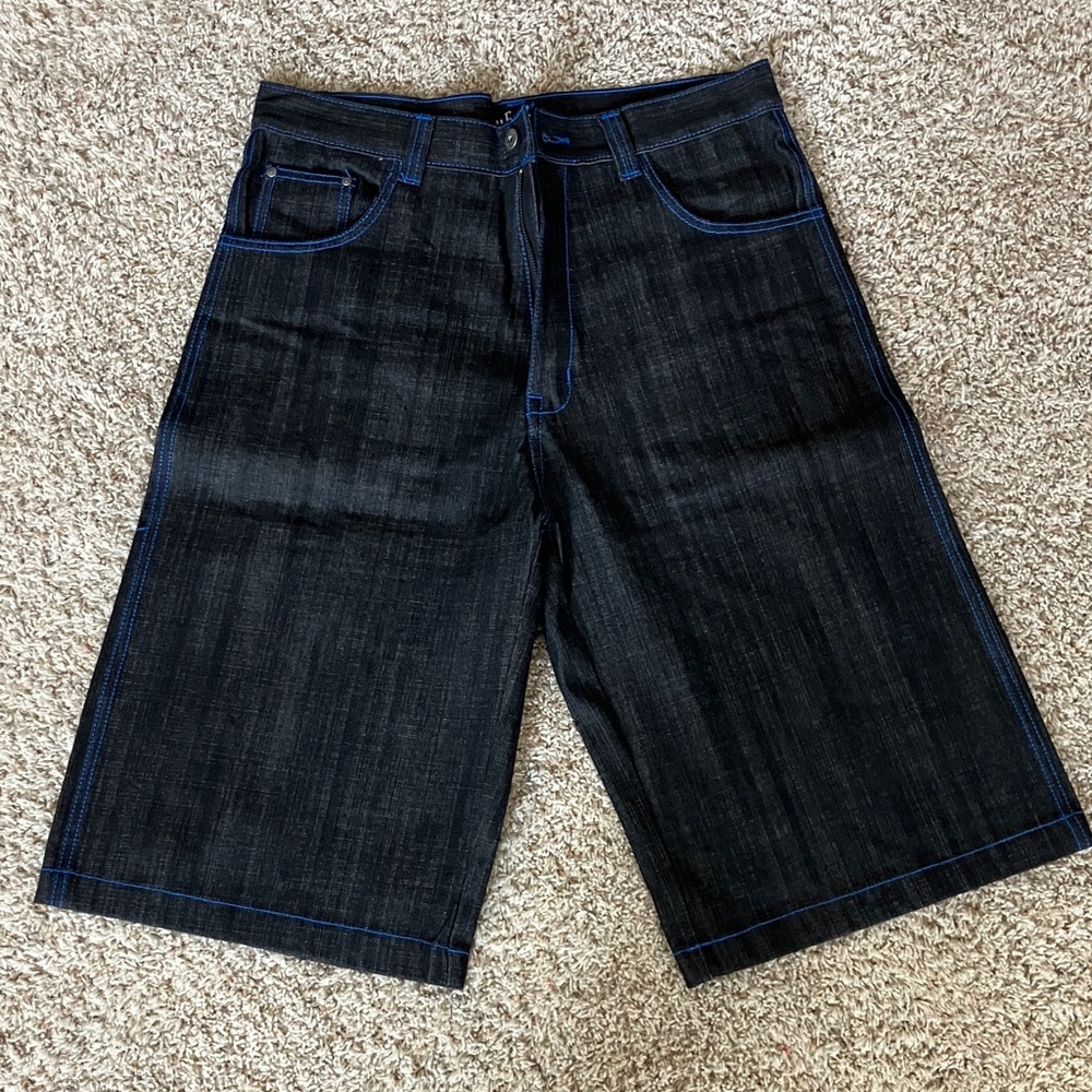 Ubug Men’s Long Black Denim Shorts New without tags!